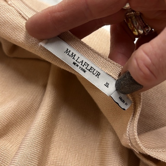 M.M. LaFleur Blush The Monica Silk Jersey Scoop Neck Top Size XL - Picture 10 of 13